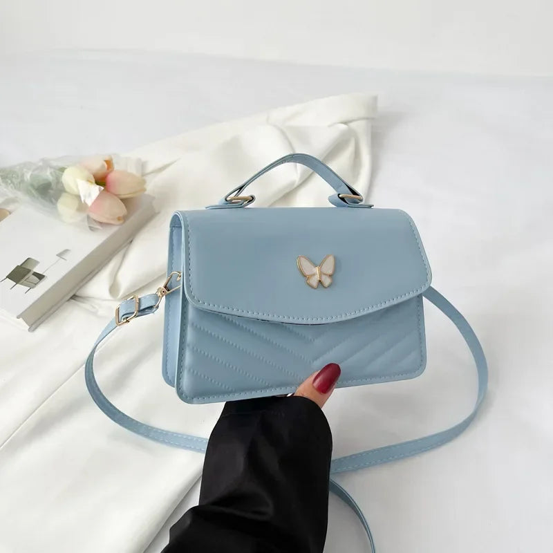 PU Versatile and Fashionable Portable Small Square Bag Single Shoulder Crossbody Bag Luxury Designer Handbag Bolsas De Mujer