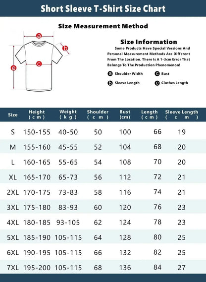 Summer Y2k Cartoon Men‘s T-Shirt New 100% Cotton Anime Short Sleeve Tee Loose Streetwear Women Oversize T-Shirt Tops Tees