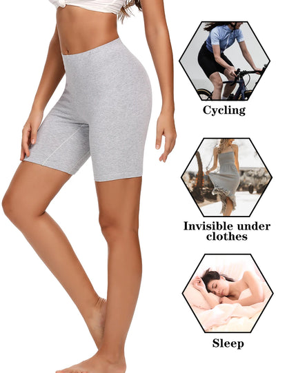 Molasus 4PCS Women’s Comfortable Cotton Underwear Soft Breathable High Waisted Underwear Female Plus Size Panties for Work Sport