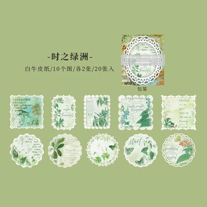 Vintage Leaves Lace Doily Paper Pieces Scrapbooking Paper Pack Handmade Craft Paper Background Pad Card Wrapping Cardstock