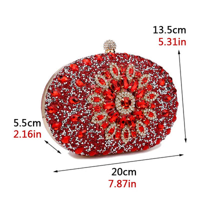 Cross-Border Hot Sunflower Dinner Bag Fashion Banquet Clutch Formal Dress Evening Bag Diamond Bag European and American Party Ba