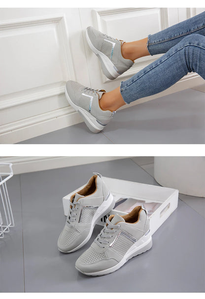 Shoes Woman 2024 Trend Summer Wedge Platform Casual Shoes Women Lace Up Sports Shoes Woman Non Slip Breathable Sneaker