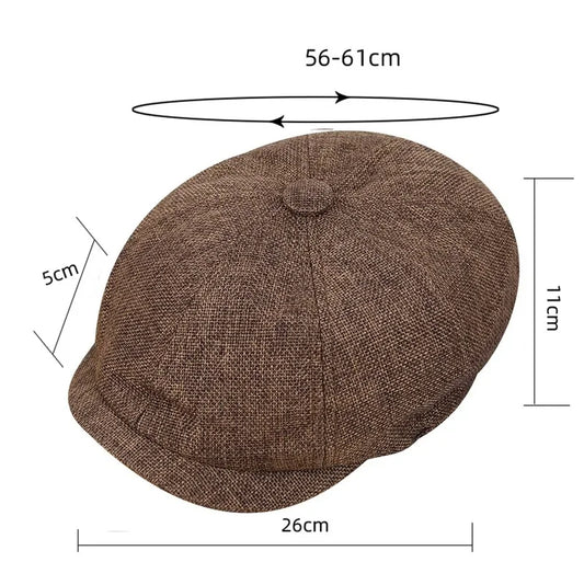 Retro Newsboy Caps Men British Painters Hats Spring and Summer Berets Herringbone Flat Cap Hip Hop Berets