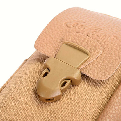 Casual Male Zipper Men Waist Bags Small Solid Color Card Holder 4 Inch Phone Packs Belt Fanny Purse