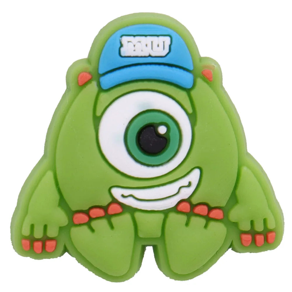 1-8PCS Miniso Disney Cartoon Toy Story Minions Monsters, Inc PVC Shoe Charms Garden Shoes Ornaments Slipper Accessories Kid Gift