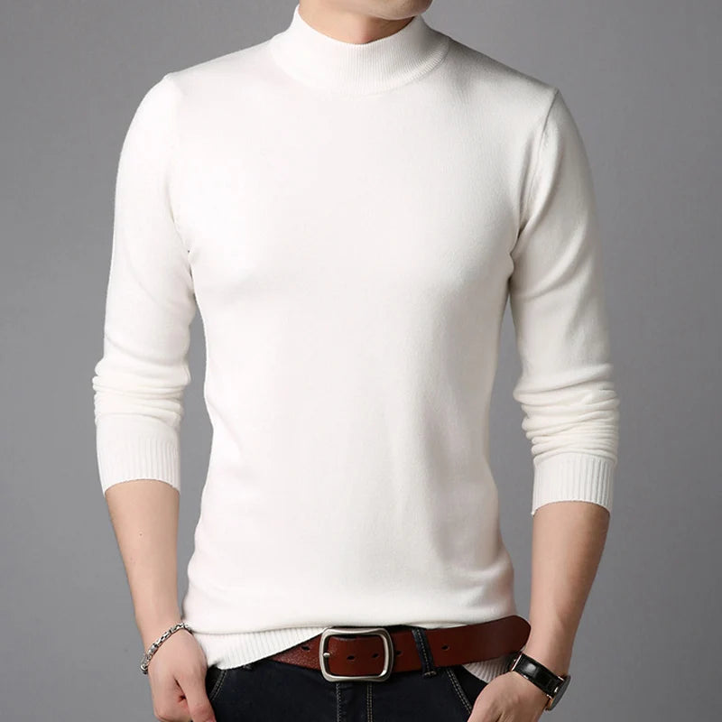 Liseaven Men Cashmere Sweaters Full Sleeve Pull Homme Solid Color Pullover Sweater Men's Tops