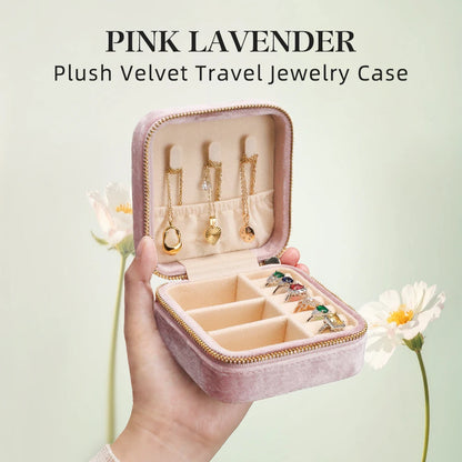 TAIMY High Quality Velvet Mini Travel Portable Girl Kawaii Custom Logo Jewelry Box Suede Jewellery Boxes Organizer