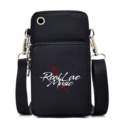 Mini Mobile Phone Bag Women Musical Symbols Messenger Bag Hanging Neck Coin Purse Vertical Handbag Fashion Small Crossbody Bag