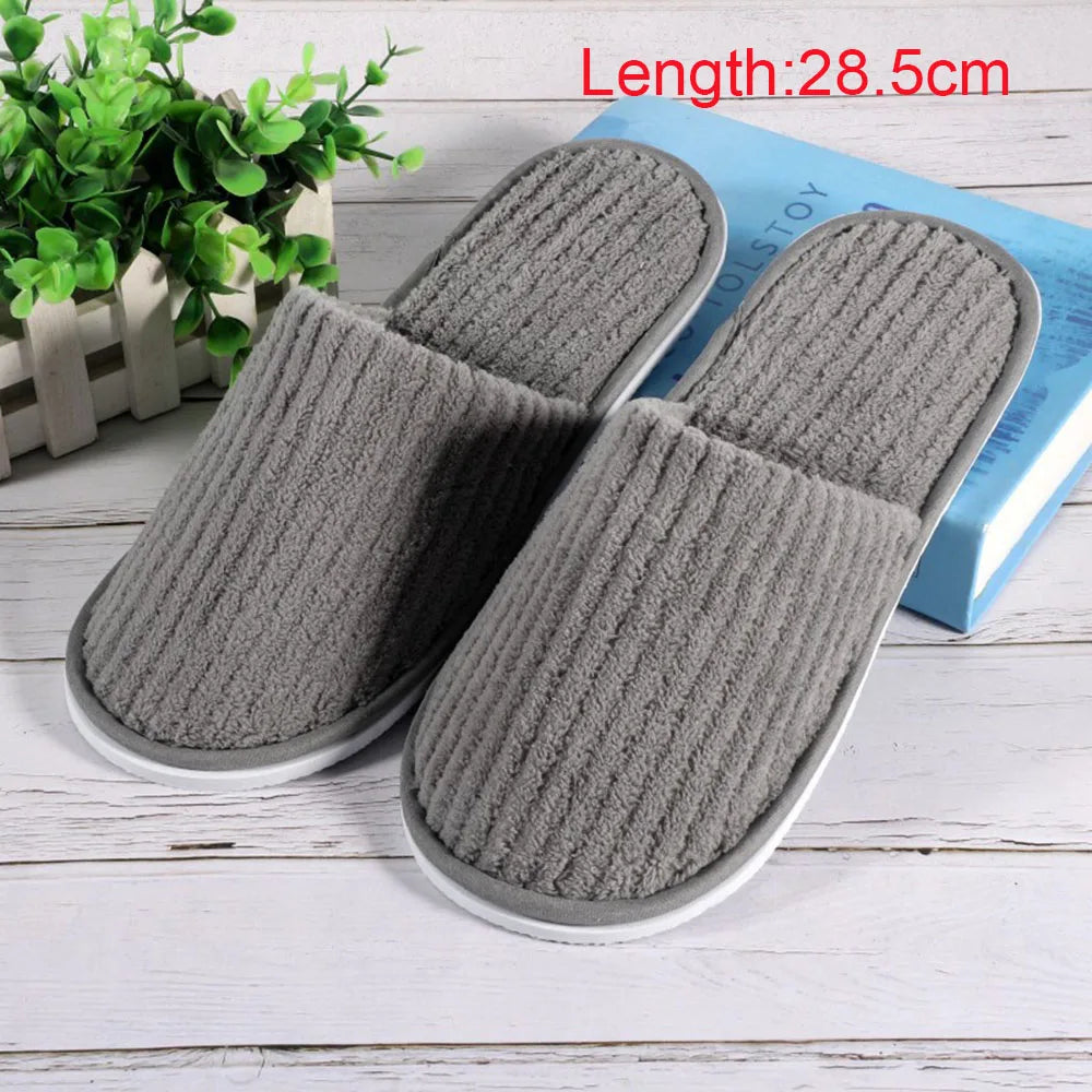 New Winter Women Fur Slippers Open Toe Flip Flops Thicken Warm Plush Home Shoes Couple Indoor Slippers for Bedroom Slides