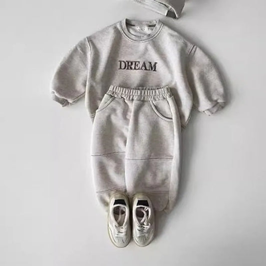 2025 Spring Children's Clothing Sets Baby Boys Girls Sweatshirt And Pants 2Pcs Suit Cotton Toddler Kids Casual Letter Tracksuits