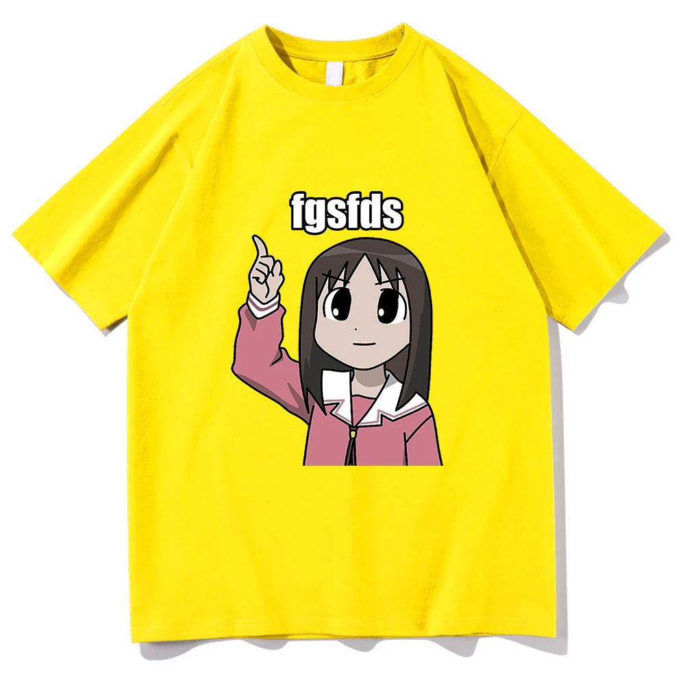 Osaka Autistic Fgsfds T Shirt Men Harajuku Funny Kawaii Ayumu Tshirt Unisex High Quality Anime Azumanga Daioh Cotton Tees Shirts