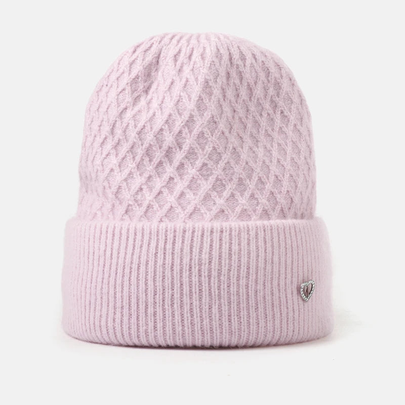 VISROVER 12 Colors Solid Real Cashmere Beanies Winter Hat For Woman Acrylic Hat Woman Autumn Warm Skullies For Man Wholesales