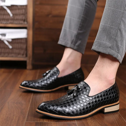 Men Luxury Casual Shoes Autumn Leather Loafers Office Dress Shoes Men Driving Moccasins Comfortable Slip on Party Fashion Shoes