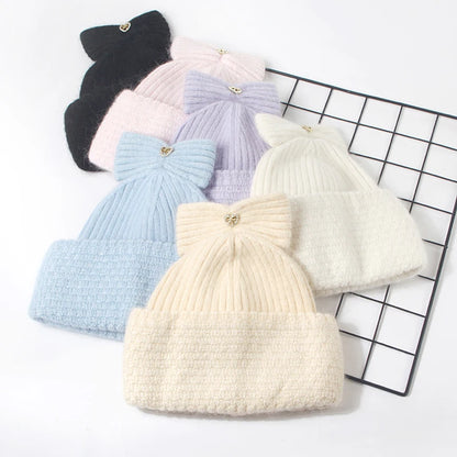 VISROVER 12 Colors Solid Real Cashmere Beanies Winter Hat For Woman Acrylic Hat Woman Autumn Warm Skullies For Man Wholesales