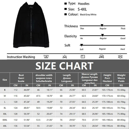 Autumn Men Hoodie Coats Long Sleeve Jacket Zipper Closure Jacket Male Hoodies Sweatshirt Loose Casual Streetwear Clothing