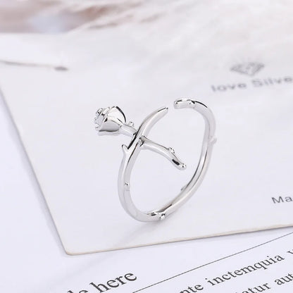 925 Sterling Silver Ring Sparkly Zircon Adjustable Simplicity Fashion Exquisite Women Jewelry Accessories Wedding Party Gift