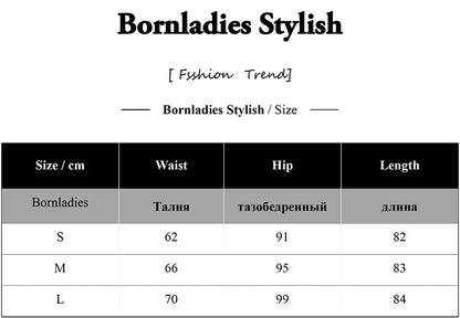 Bornladies Elegant Slim Print Women'S Skirt Bodycon High Waist Midi Skirts Streetwear Classic Skirt Fashion Female Clothing 2023