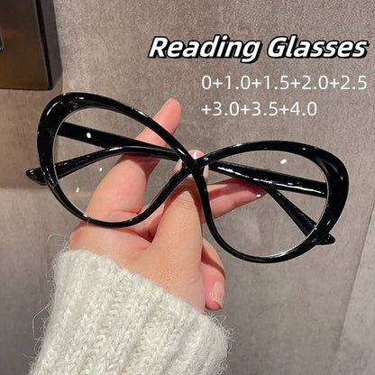 Luxury Men Women Presbyopia Glasses Blue Light Blocking Plus Diopter Glasses Unisex Ladies Fashion Trendy Far Sight Eyeglasses