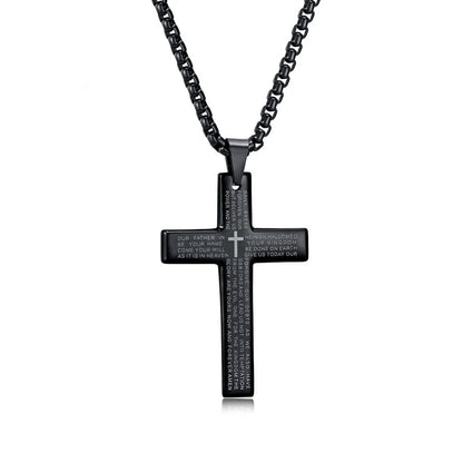 Fashion Cross Chain Pendant Necklace Fashion Men Women Metal Geometry Punk Gothic Party Jewelry Vintage Gifts