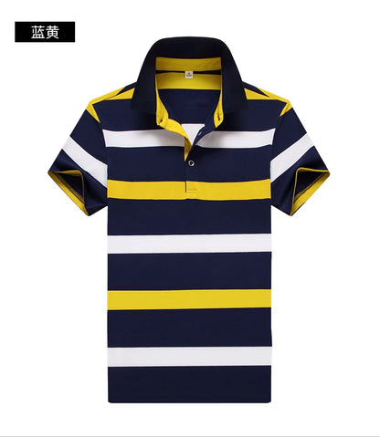 polo shirt men spring autumn new high quality mens Short sleeve Solid color youth Business casual polo shirt M-3XL 4XL 8037