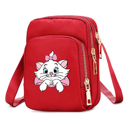 The Aristocats Marie Cat Women Shoulder Bags Cell Phone Purse Crossbody Shoulder Strap Handbag Female Girls Bags Causal Bag Gift