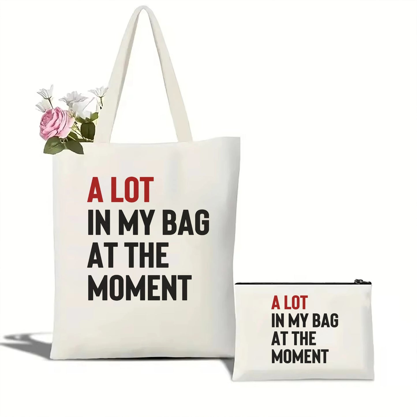 A Lot In My Bag At The Moment Taylor tote bag Women's portable tote bag Eras Tour Inspired Tote Bag Red Album Canvas Tote Bag