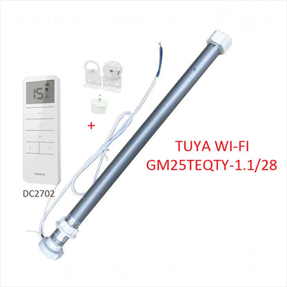 Tuya GM25TEQ 1.1N,Smart wifi Rolling Tubular Motor,Rf433 remote control,Voice Control by Alexa/Google Home,for Dia 38mm Tube