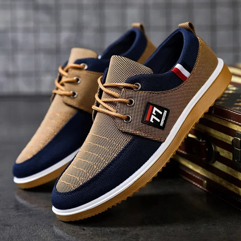 Men's casual shoes Vulcanized Work loafers Mesh Lightweight Man sports shoes Canvas Shoes for Men zapatos para hombres2024