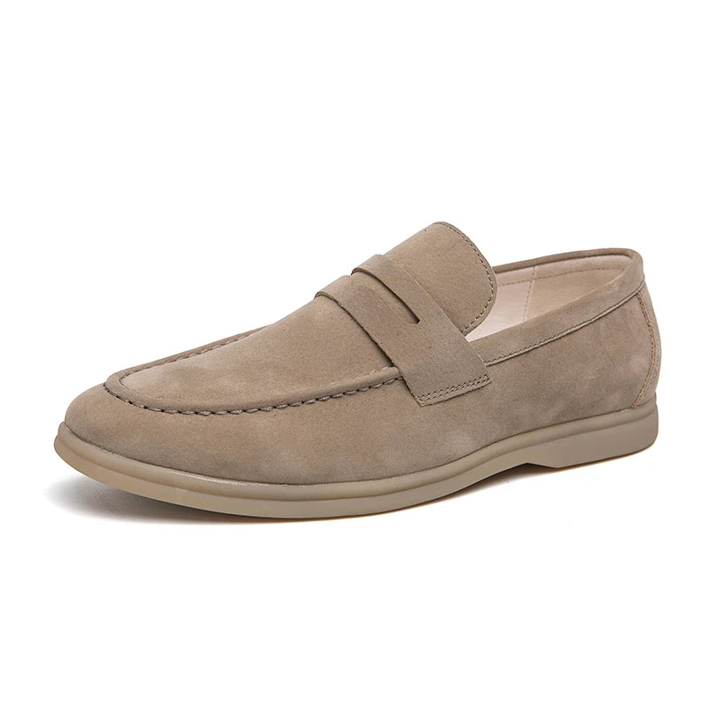 Classic Soft Suede Shoes Penny Men Loafers Slip On Leather Casual Men Shoes Comfort Driving Shoes Men Flats Walking Footwear