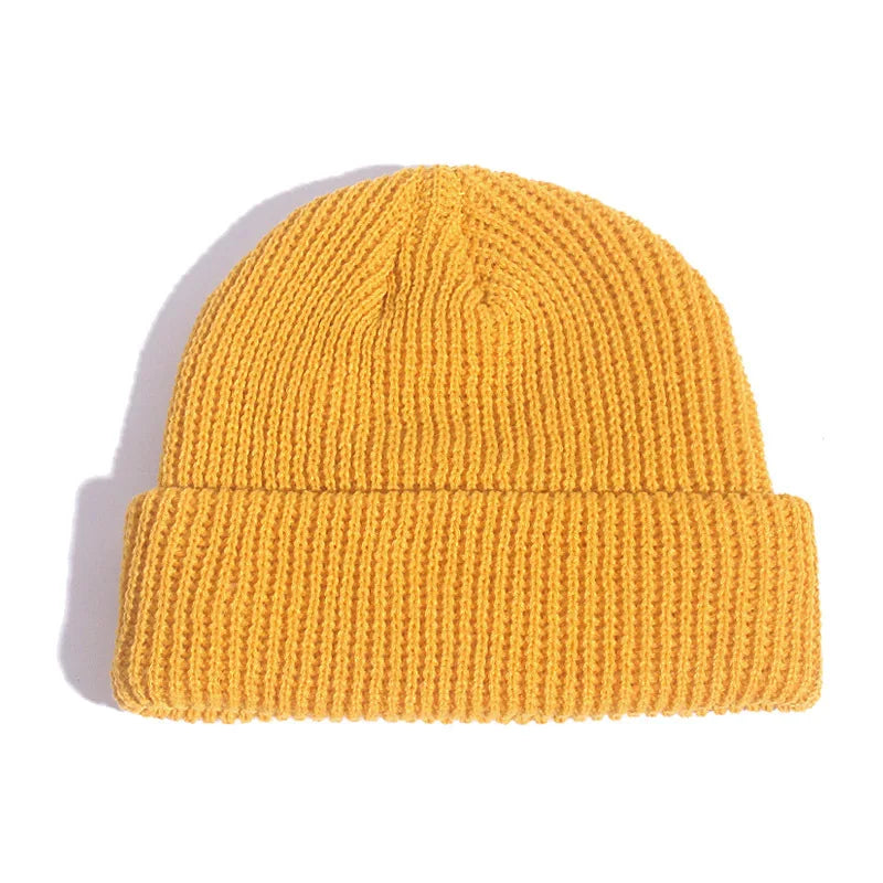 Winter Hats for Unisex New Beanies Knitted Solid Fluorescent  Caps Warmer Casual Beanies Trendy Hat  All-match Multicolor Candy