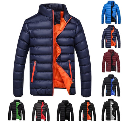 Men Winter Padded Coats Warm Slim Fit Outerwear Thick Casual Jacket Stand-Collar Lightweight Outerwears For Man Comfort Hombre