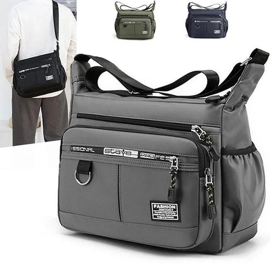 Men Oxford Messenger Bags Crossbody Bag Waterproof Bags Multifunction Briefcase Travel Work Handbags with Adjustable Strap