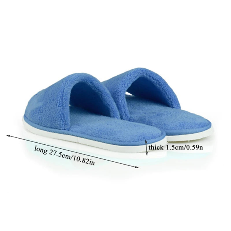 New Winter Women Fur Slippers Open Toe Flip Flops Thicken Warm Plush Home Shoes Couple Indoor Slippers for Bedroom Slides