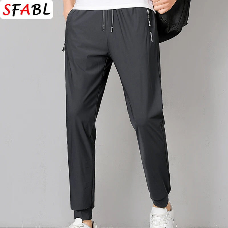 Thin Breathable Casual Pants Men Summer Gym Fitness Sweatpants Men Jogging Running Hiking Camping Sports Trousers Men Fashion