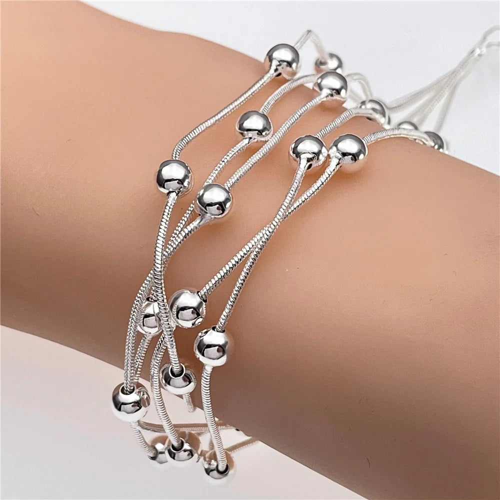 Andara Wholesale 925 Silver Bracelet Elegant Chain High Quality Jewelry For Men&Women Christmas Gifts