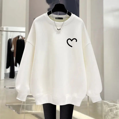 Autumn Fashion Loose Casual Pullovers Women Clothing Vintage Cartoon Printed Sweatshirts Comfortable Pure Cotton Hoodies