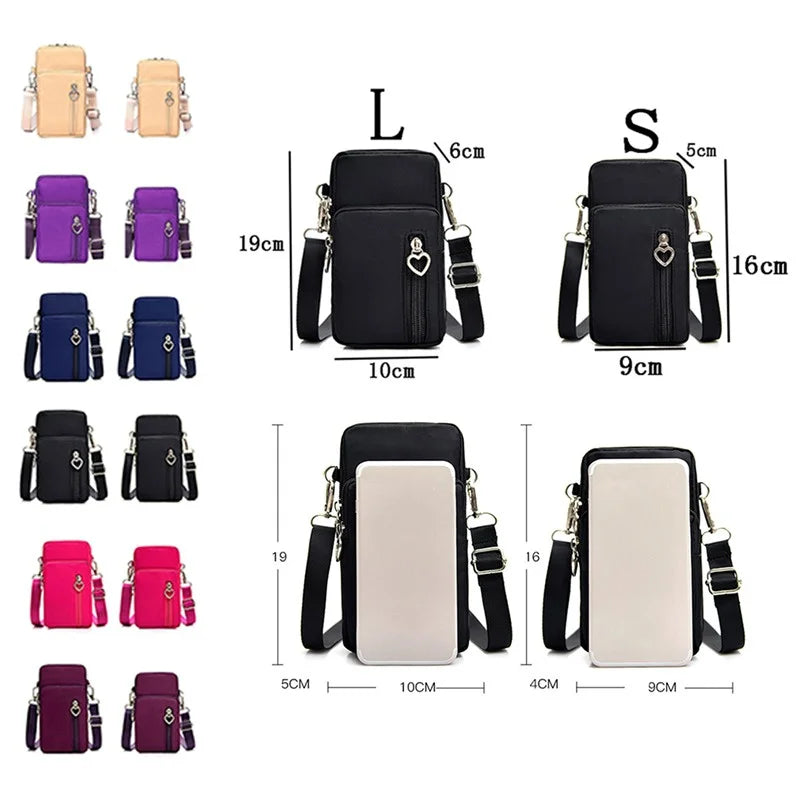 Small Shoulder Bags Nylon Women Mobile Phone Bags Mini Female Messenger Purse Lady Wallet New 2024 Female CrossBody Bag