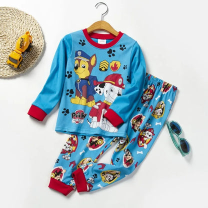 PAW Patrol  Spring Autumn Long Sleeve Baby Boys Clothing Sets Children's Pajamas Girls Cartoon Sleepwear Set Home Clothes 2pcs