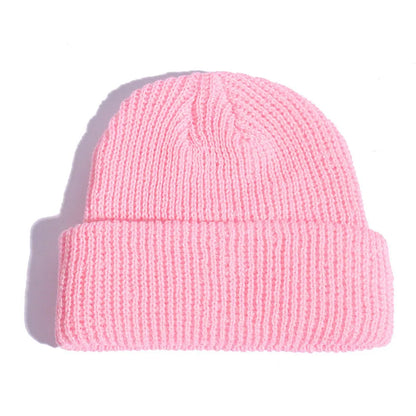 Winter Hats for Unisex New Beanies Knitted Solid Fluorescent  Caps Warmer Casual Beanies Trendy Hat  All-match Multicolor Candy