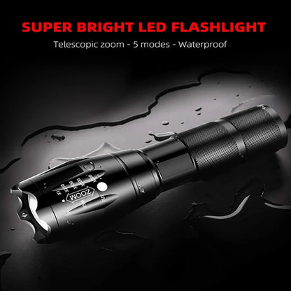 Outdoor handheld Flashlight Small Strong Light Portable Outdoor Rechargeable Super Bright Work Light Multifunctional Flashlight