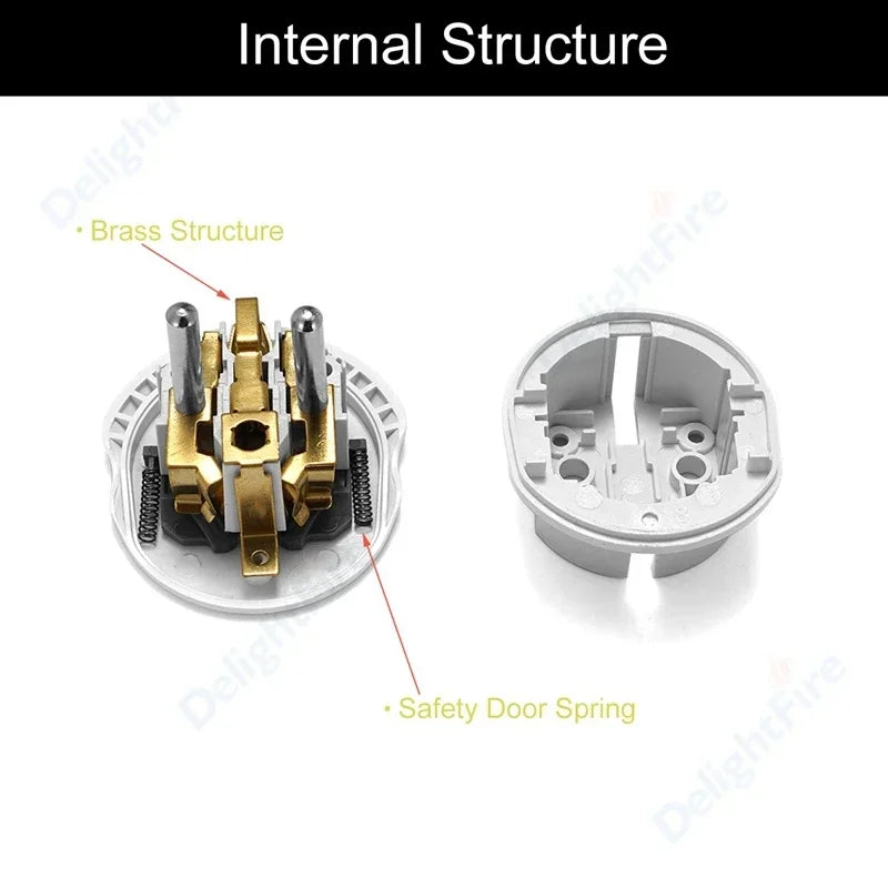 Universal Plug Adapter FR AU UK US To EU Travel Power Adapter  American To European Euro Converter Adapter Wall Electric Socket