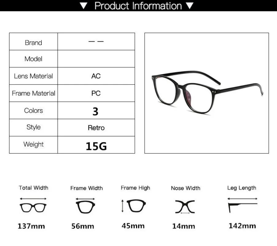 Fashion Reading Glasses Anti-Blue Light Women Men Computer Presbyopia Hyperopia Reading Eyeglasses+1.0+1.5+2.0+2.5+3.0+3.5+4.0