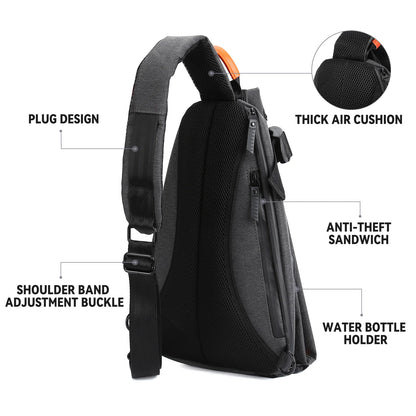 Anti-Theft Crossbody Sling Bag for Men Women,Small Backpack One Shoulder Bag, Chest Bag Sling Backpack for Hiking Biking Travel