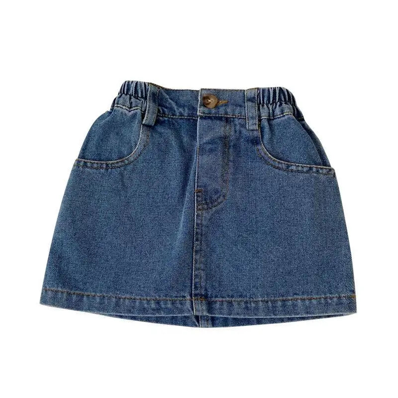 Girls Clothing Denim Short Skirt Summer Korean Baby Girl Half Skirt Children Half Body Wrap Buttocks Versatile Skirt