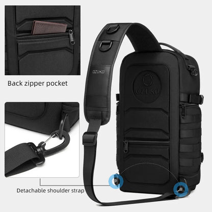 Waterproof Casual Chest Bag Multifunctional Men's Chest Bags Male Crossbody Bag Large Capacity Messenger Shoulder Packs