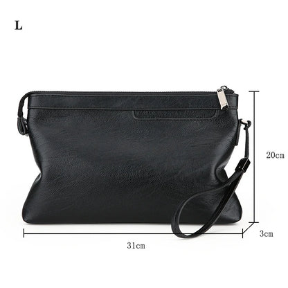 Fashion Brand Design Business Clutch Bag High Quality PU Leather Envelope Bags Casual Travel Men's Wallet Cell Phone Pocket