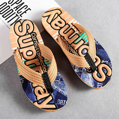 Men's Shoe Shiatsu Beach Male Slipper Outdoor Flip Flops Flat Slides Adult Comfortable Pvc Casual Summer Sale Designer Luxury