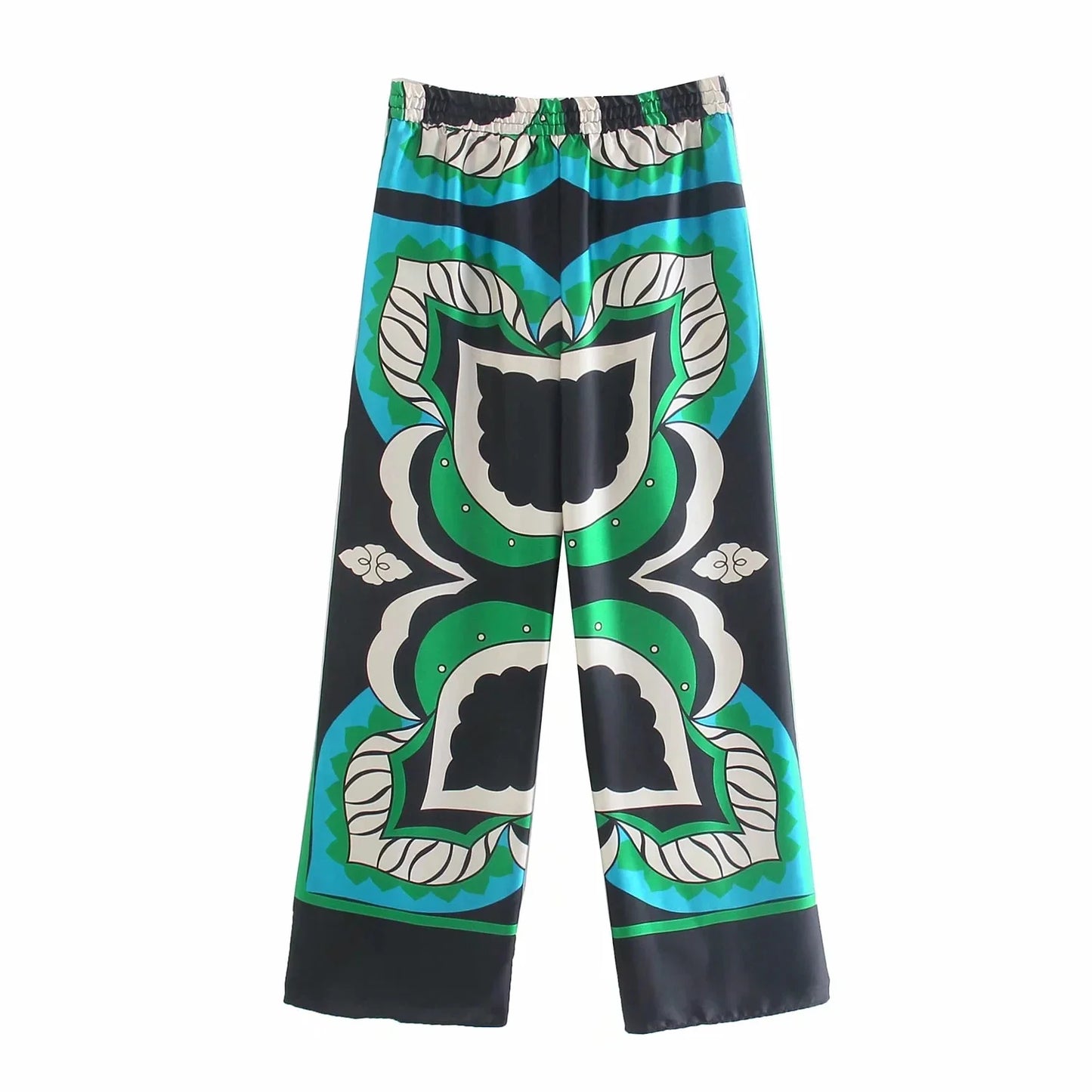 Foridol Oversized Green Print Boho Women Shorts Sets Shirts Shorts Pants Three Pieces Fashion Suits Matching Sets 2024 Summer