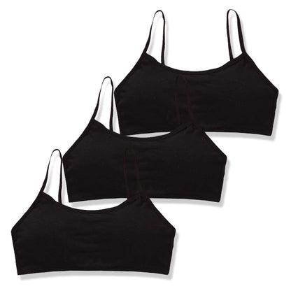 3pc/Lot Cotton Bra Teenage Undrewear Girls Training Bra Crop Top 8-14years