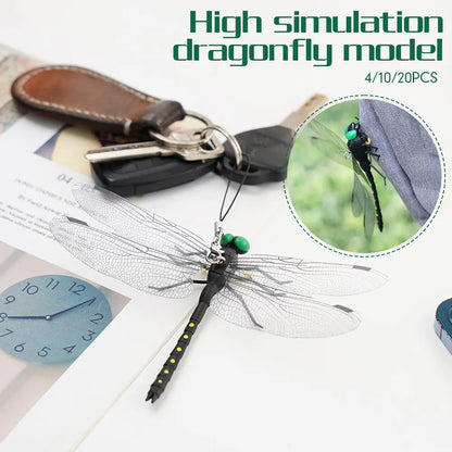 Simulation Dragonfly Insect Model Mosquito Repellent Outdoor Hanging Ornaments Realistic Insects Dragonfly Model For Garden Farm